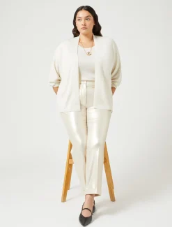 Cardigan in lana metallizzata