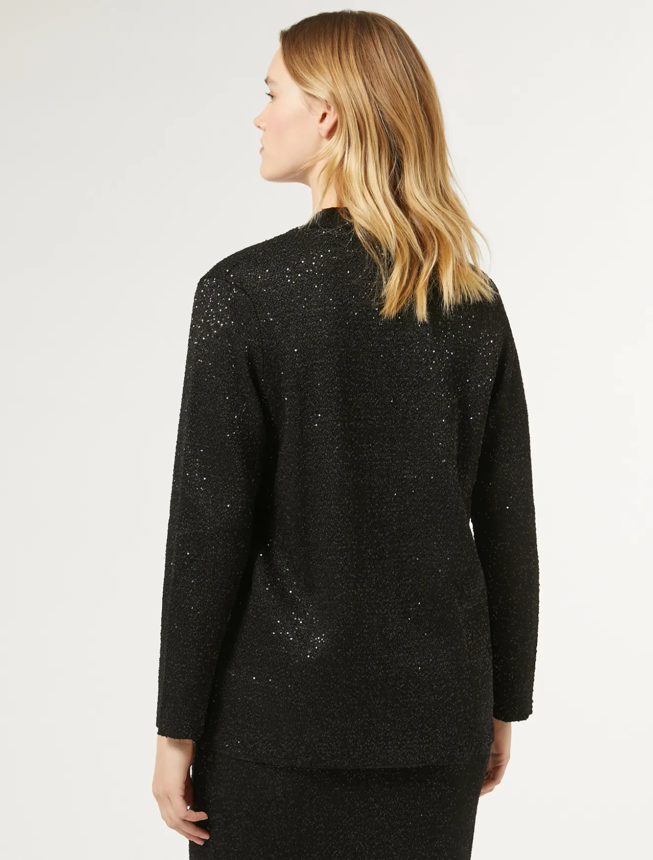 Cardigan in maglia con paillettes