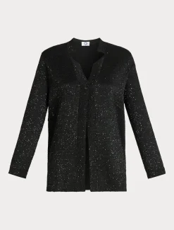 Cardigan in maglia con paillettes