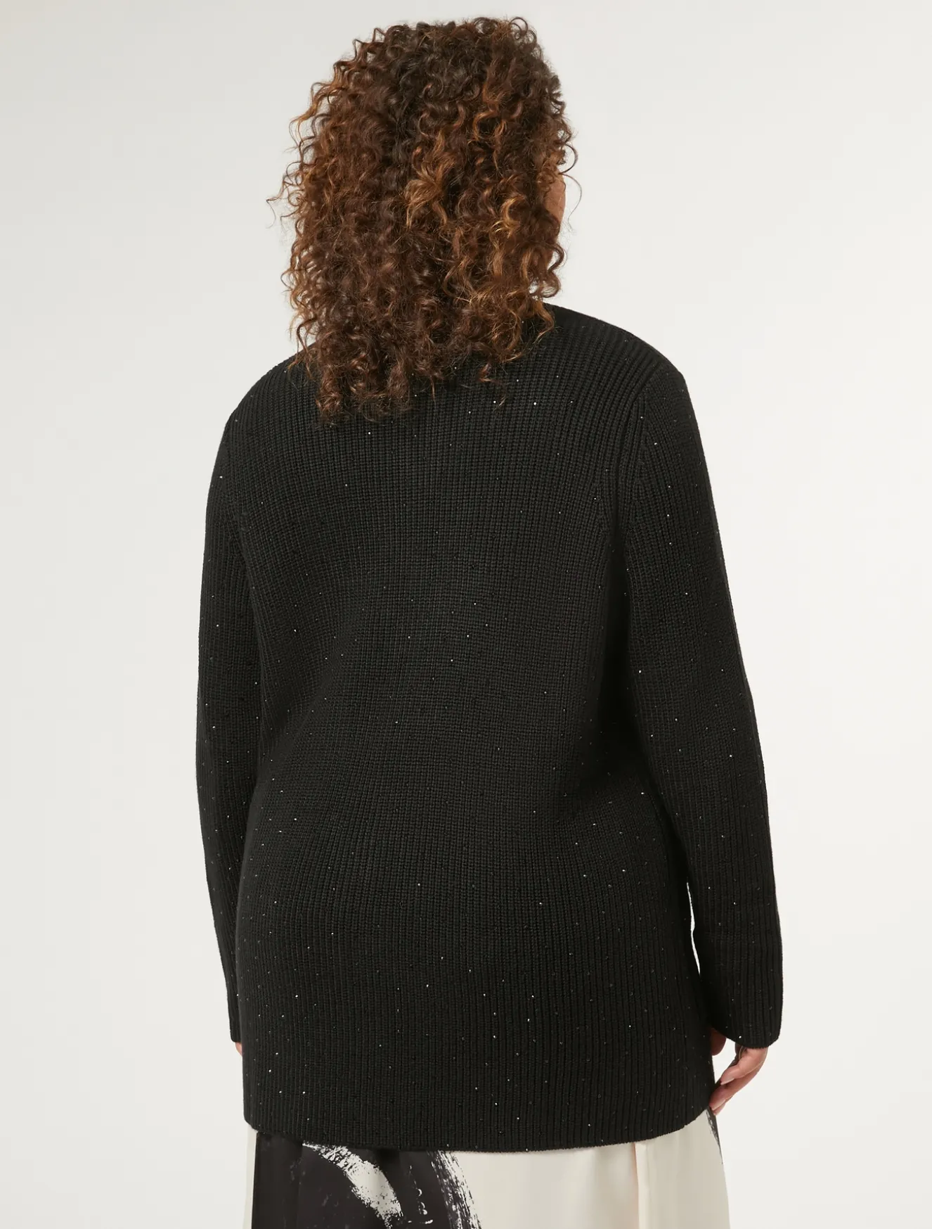 Cardigan in misto lana con strass