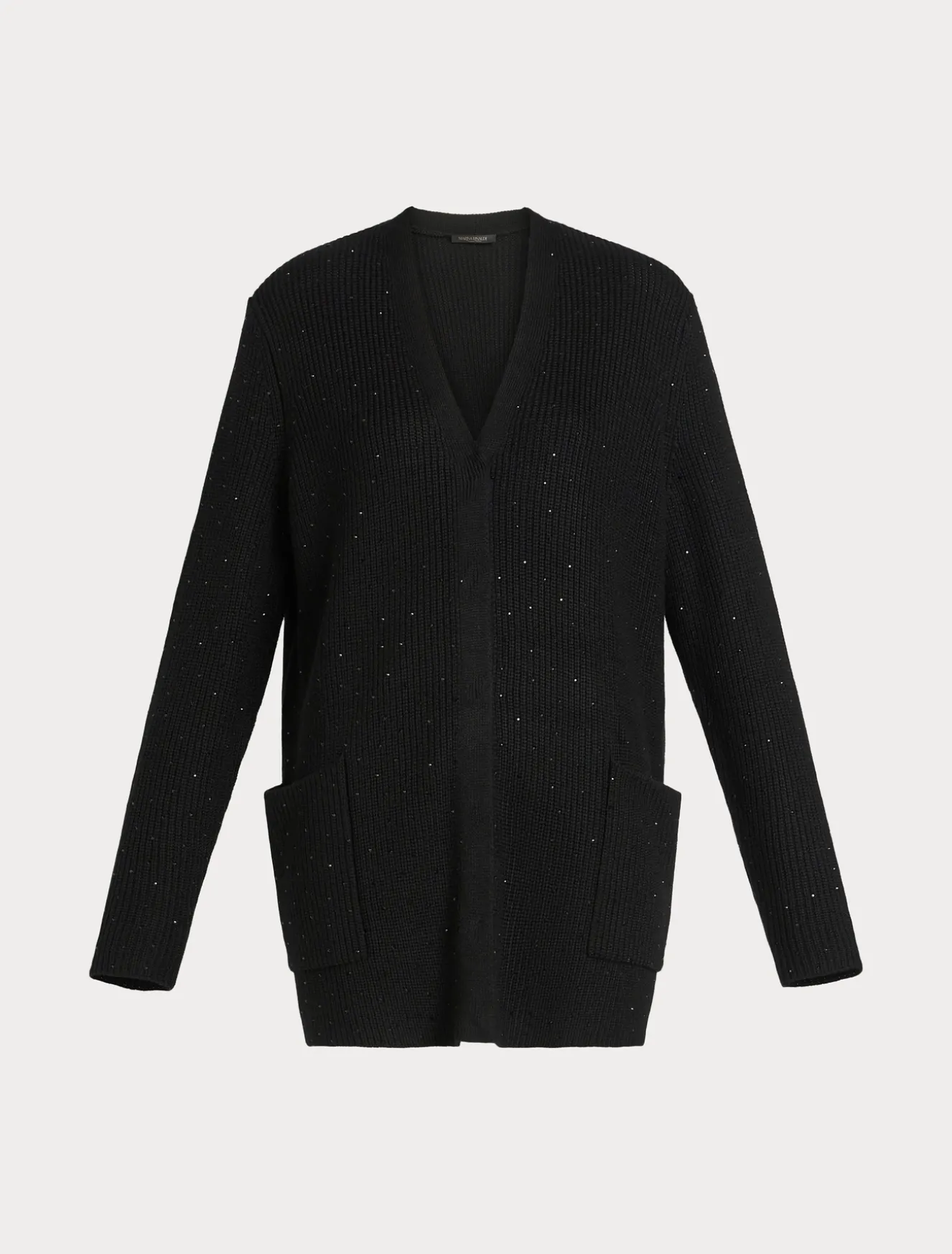 Cardigan in misto lana con strass