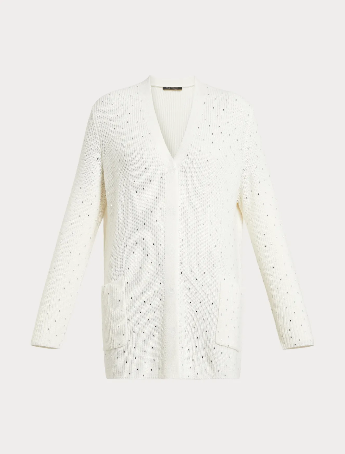 Cardigan in misto lana con strass