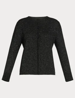 Cardigan in misto lana e lurex