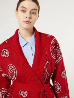 Cardigan in misto lana jacquard