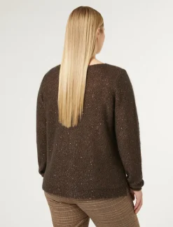 Cardigan in mohair e paillettes