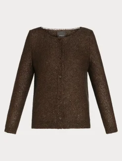 Cardigan in mohair e paillettes