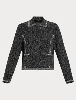 Cardigan in viscosa jacquard