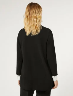 Cardigan in viscosa stretch crêpe