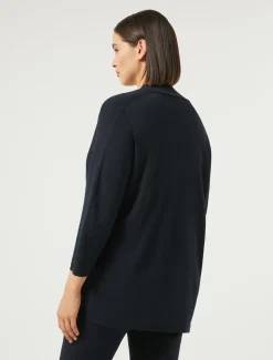 Cardigan in viscosa stretch crêpe