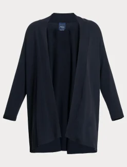 Cardigan in viscosa stretch crêpe