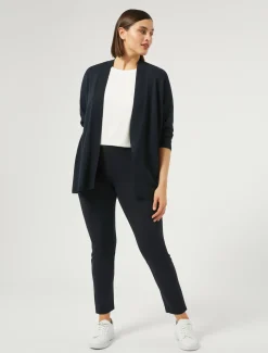 Cardigan in viscosa stretch crêpe