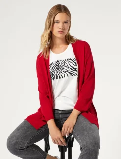 Cardigan in viscosa stretch crêpe