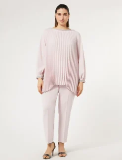 Casacca in crêpe plissé