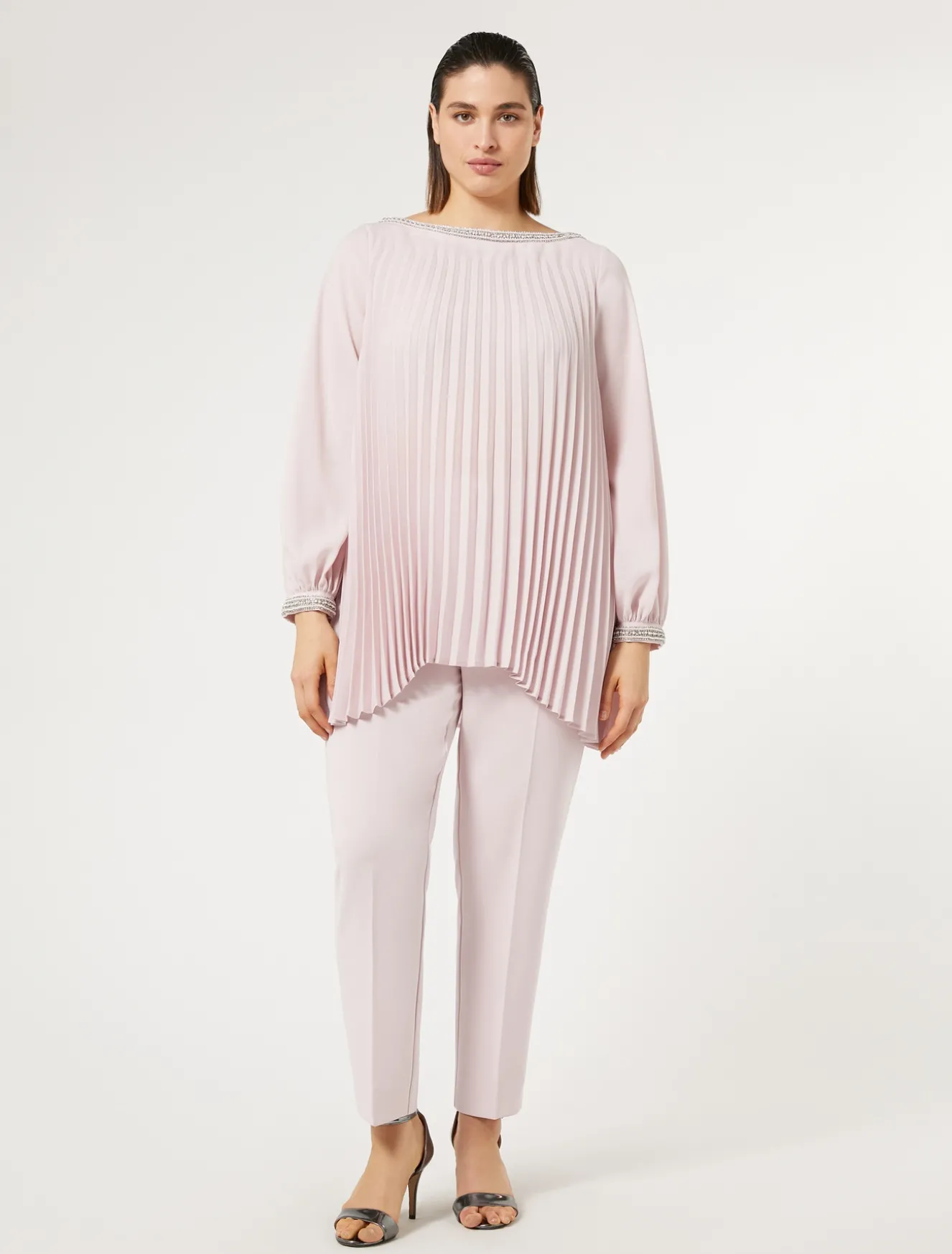 Casacca in crêpe plissé