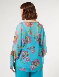 Casacca in georgette di seta