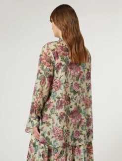 Casacca in voile di cotone e seta