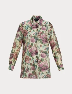 Casacca in voile di cotone e seta