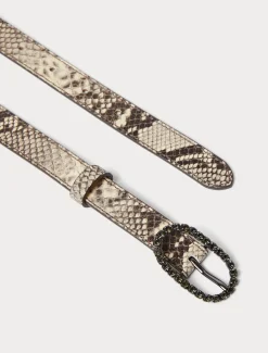 Cintura in pelle animalier