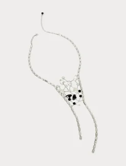 Collana con baguette e strass