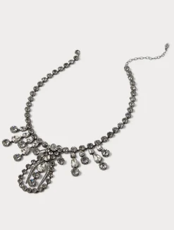 Collana e orecchini in strass