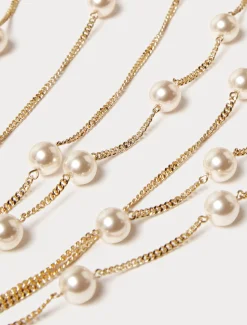 Collana multifilo con perle