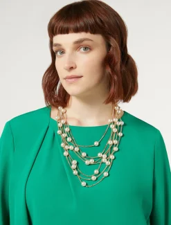 Collana multifilo con perle