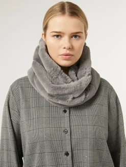 Collo in tessuto effetto pelliccia