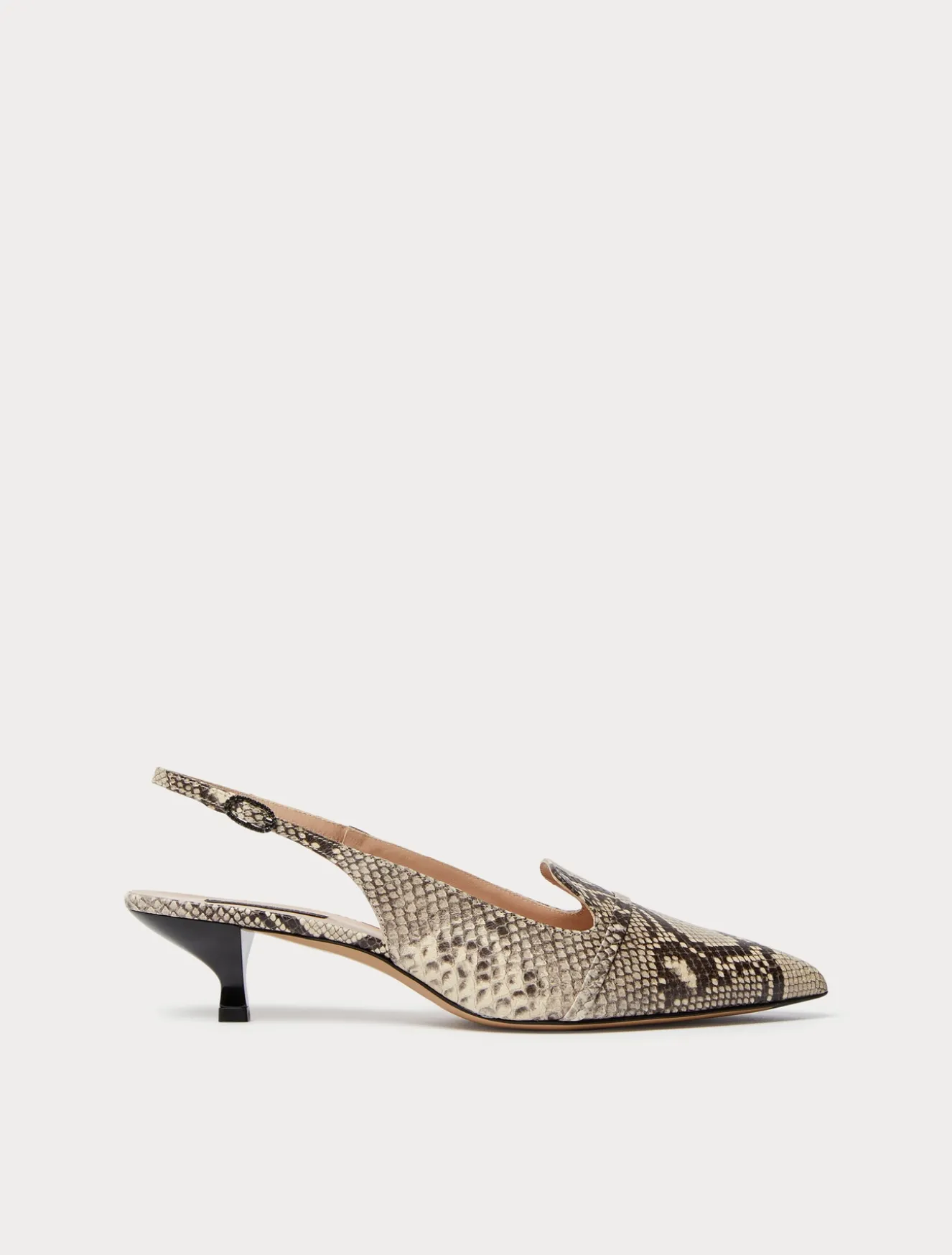 Décolleté slingback in pelle