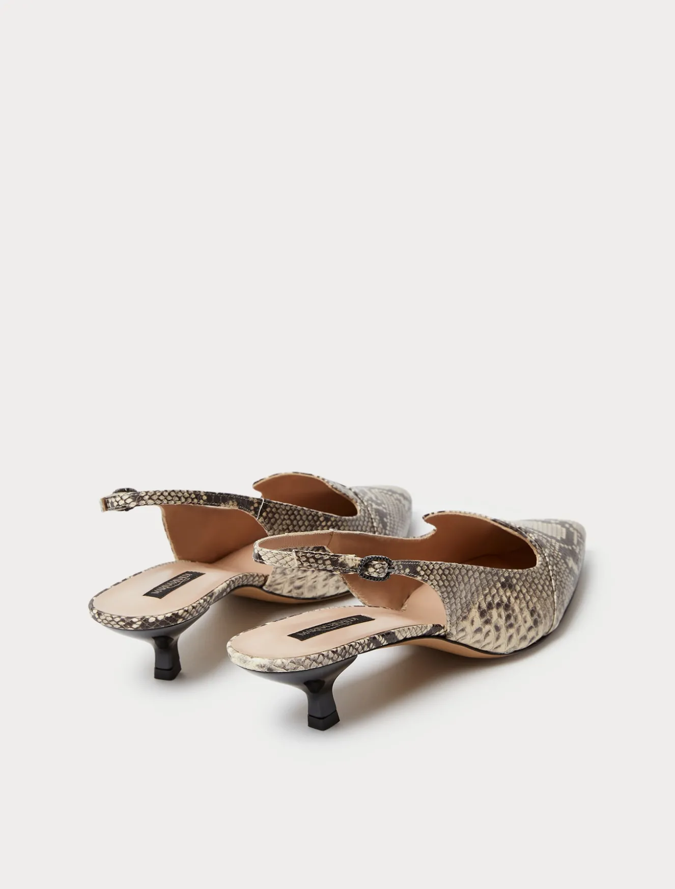 Décolleté slingback in pelle