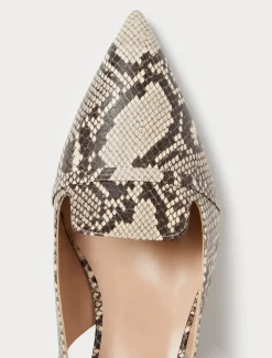 Décolleté slingback in pelle