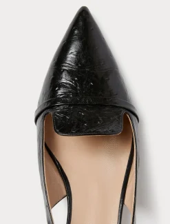 Décolleté slingback in pelle