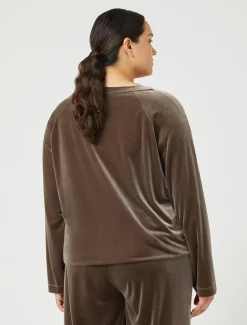 Felpa in ciniglia stretch