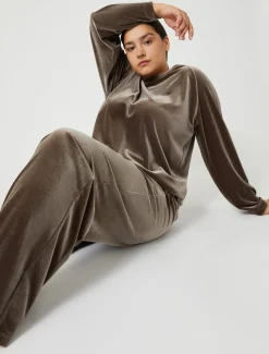 Felpa in ciniglia stretch