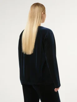 Felpa in ciniglia stretch