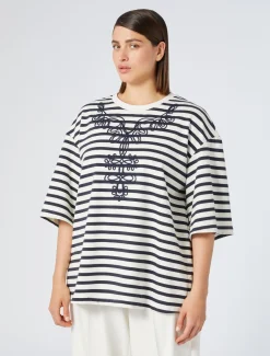 Felpa in jersey con ricami