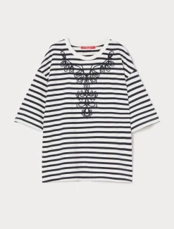 Felpa in jersey con ricami