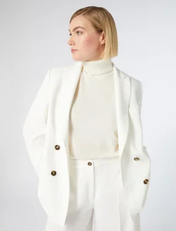 Giacca blazer doppiopetto in cady