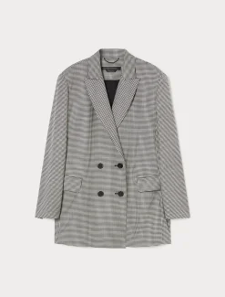 Giacca blazer in batavia di lana stretch