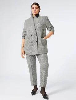 Giacca blazer in batavia di lana stretch