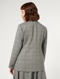 Giacca blazer in foulé di lana