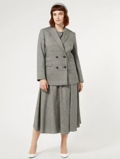 Giacca blazer in foulé di lana