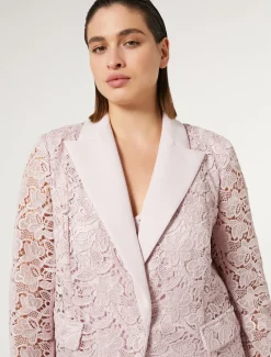 Giacca blazer in macramè laminato