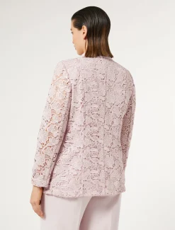 Giacca blazer in macramè laminato