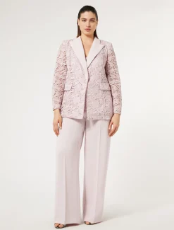 Giacca blazer in macramè laminato