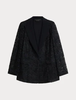 Giacca blazer in macramè laminato