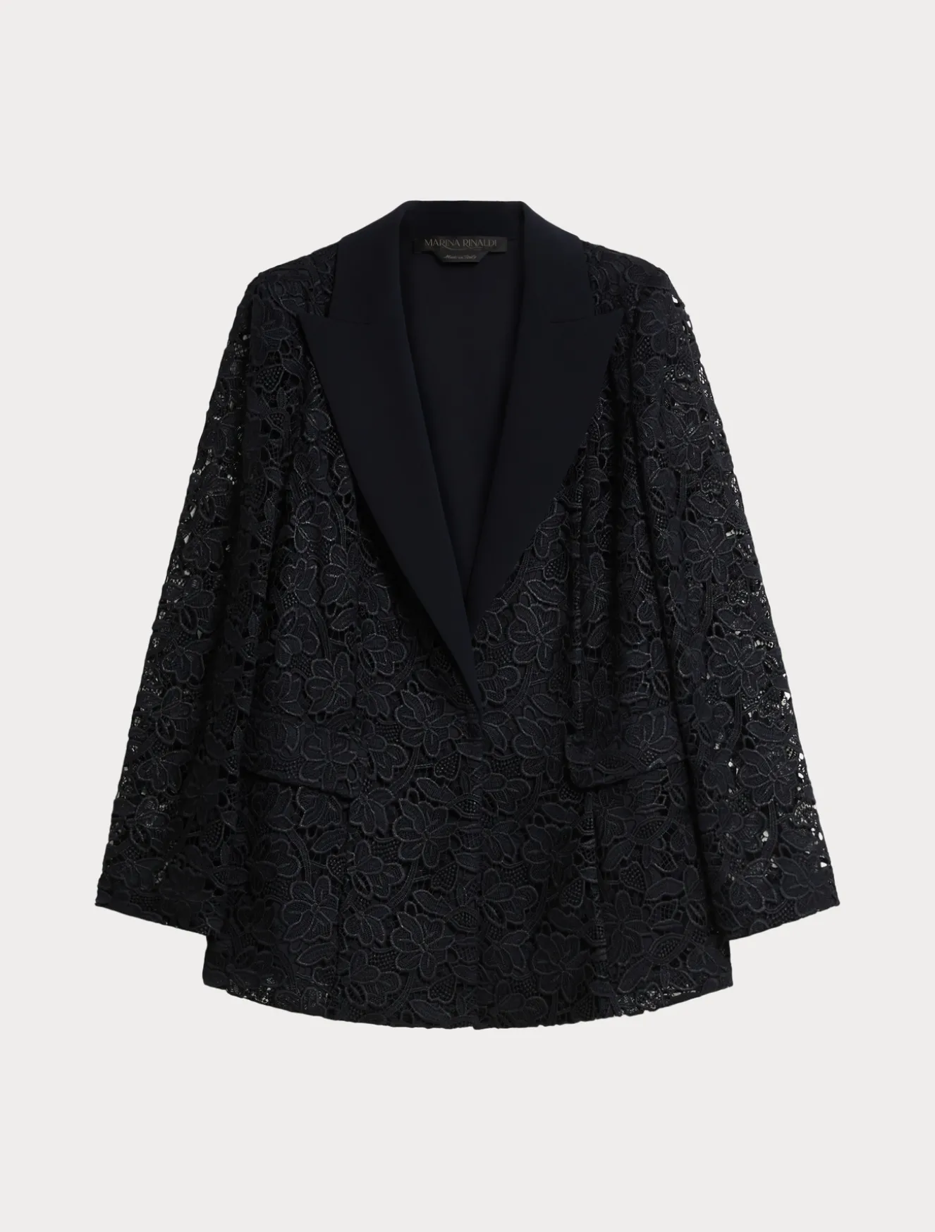 Giacca blazer in macramè laminato