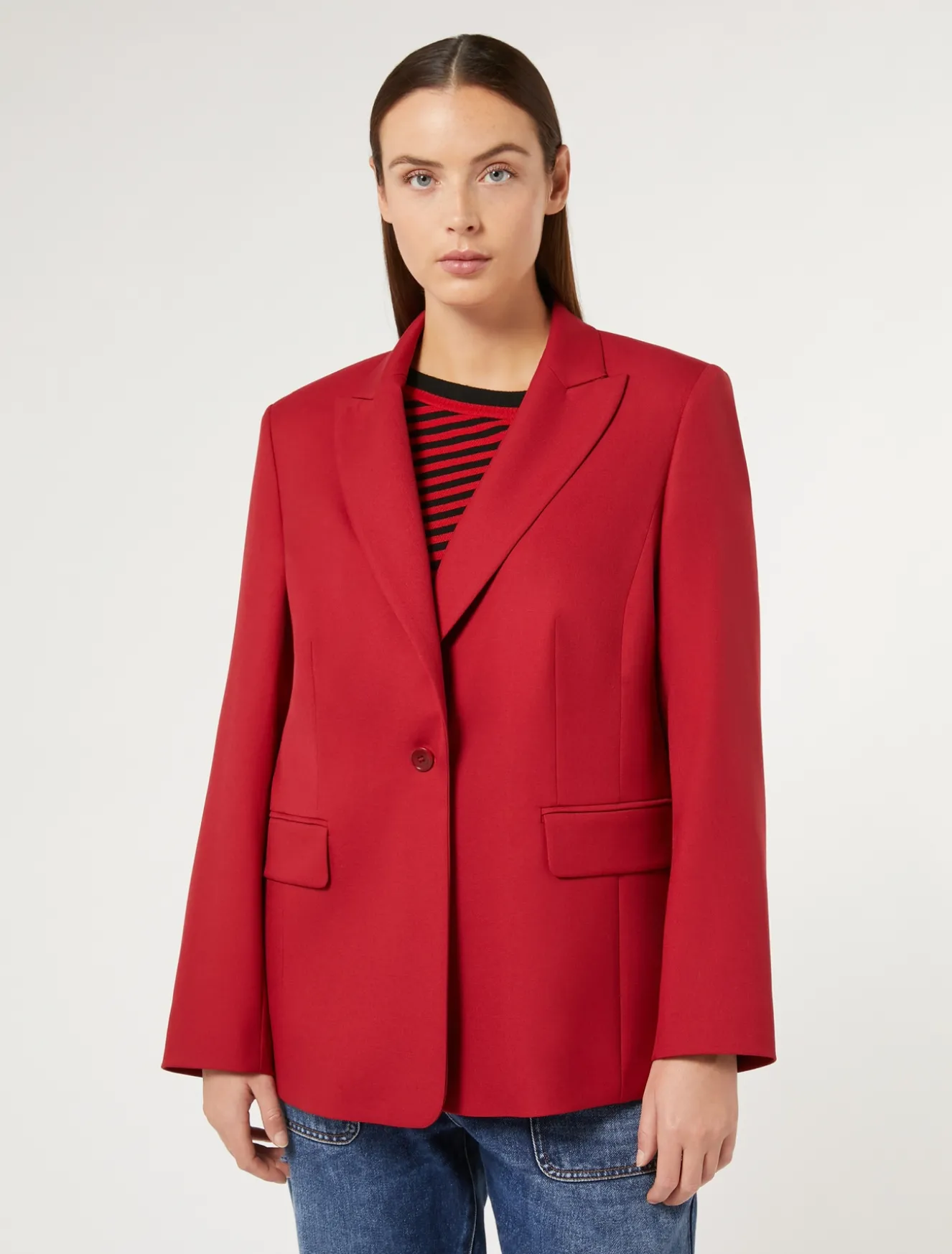Giacca blazer in misto viscosa