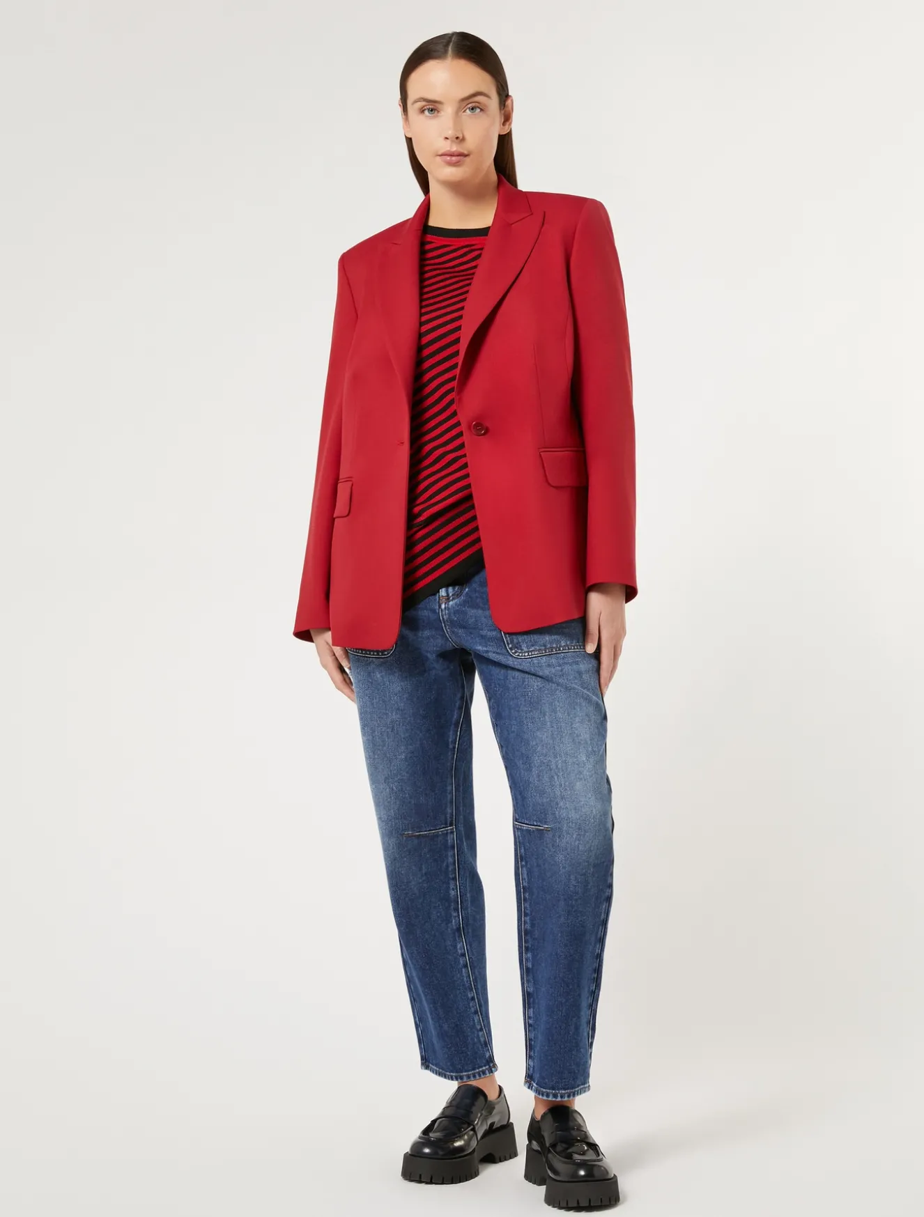 Giacca blazer in misto viscosa