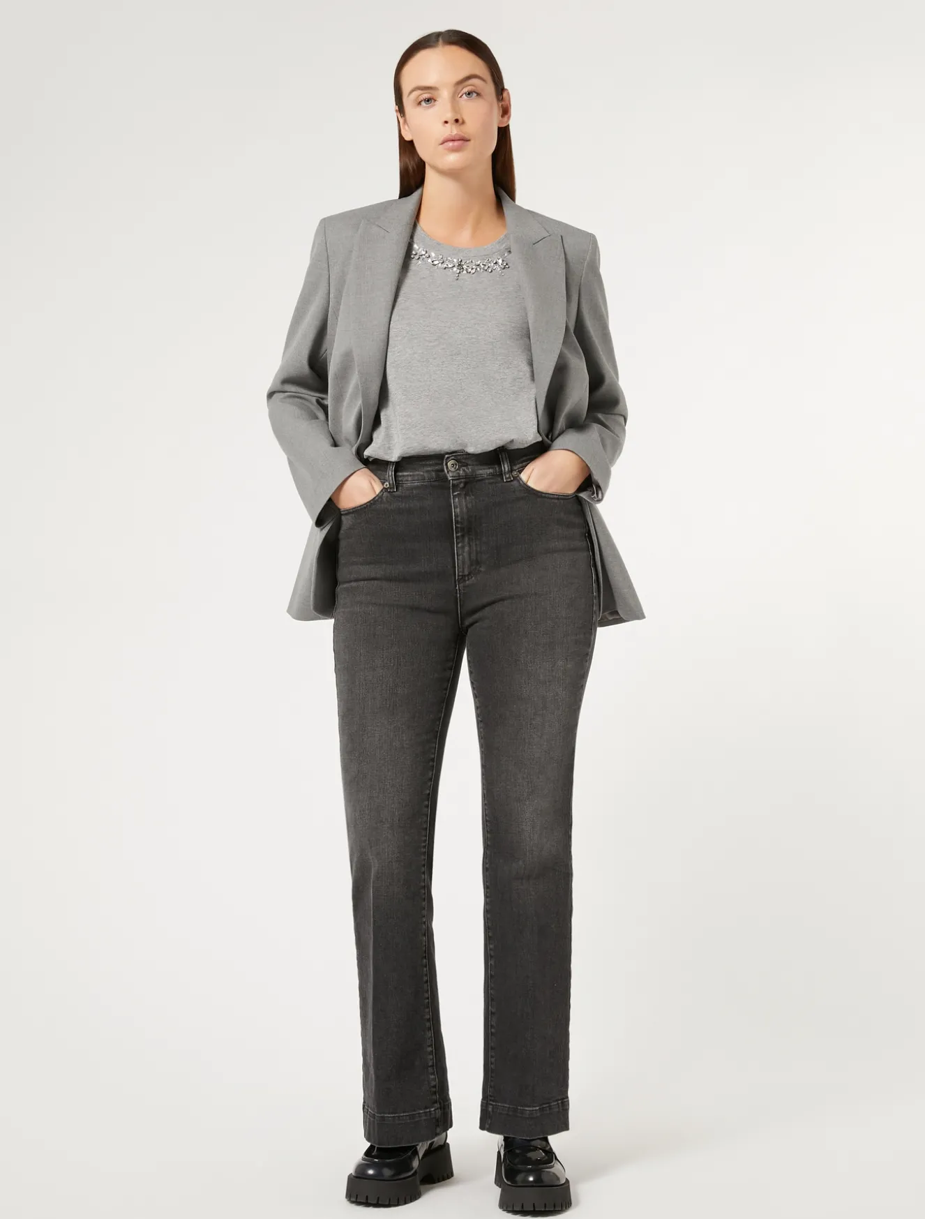 Giacca blazer in misto viscosa