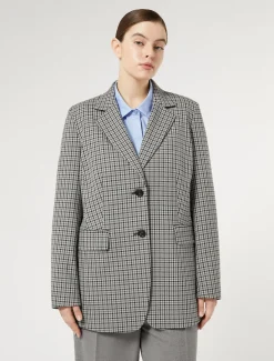 Giacca blazer in misto viscosa